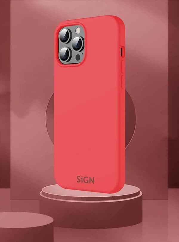 SiGN iPhone 14 Pro Max Skal Liquid Silicone - Vattenmelonsröd Röd