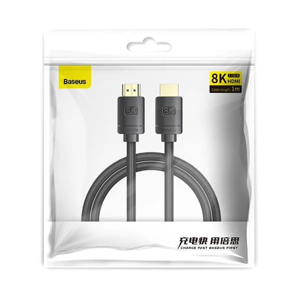Baseus HDMI 8K Kabel 2m High Definition - Svart Svart