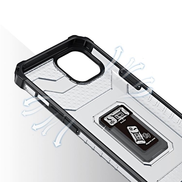 Crystal Ring Kickstand Skal iPhone 12 mini - Svart Svart
