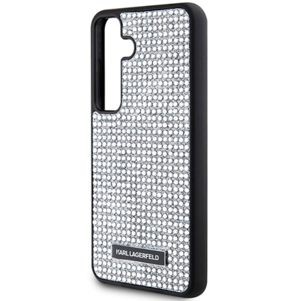 KARL LAGERFELD Galaxy S24 Mobilskal Rhinestone Logo Metal Plate