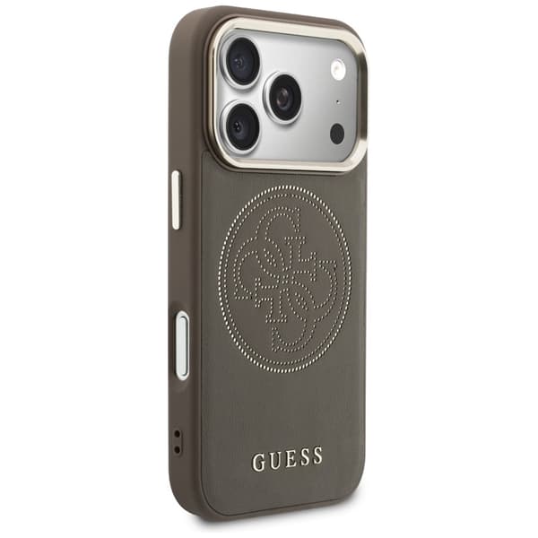 Guess Mobilskal För iPhone 17 Pro MagSafe Perforated 4G - Brun
