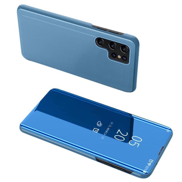 Galaxy S24 Ultra Case Clear View ja läppä - sininen