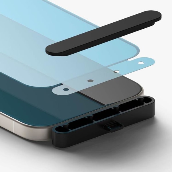 Ringke iPhone 15 Pro Max Härdat Glas Skärmskydd - Svart