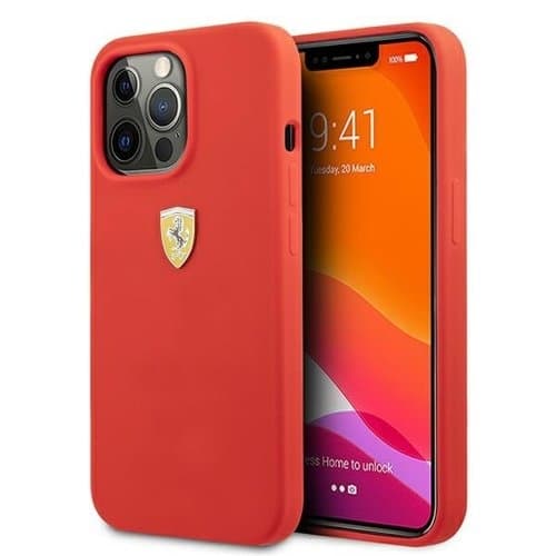 Ferrari Silicone Skal 13 Pro Max - Röd Röd