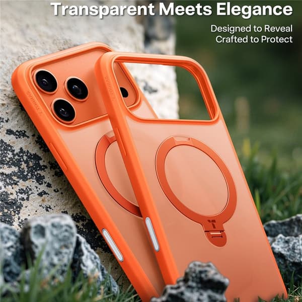 TORRAS Mobilskal till iPhone 17 Pro Max MagSafe Rotating Kickstand - Orange Orange