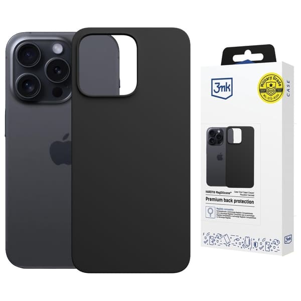 3MK Mobilskal till iPhone 16 Pro MagSafe Silikon Hardy - Grafit