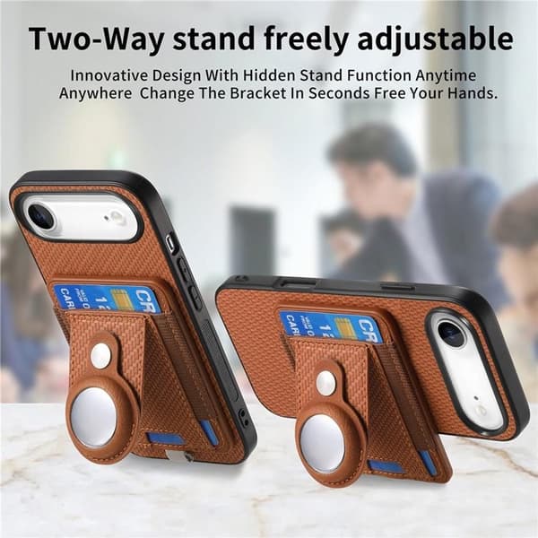 Mobilskal till iPhone Air Detachable korthållare - Brun Brun