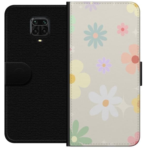 Pungcover til Xiaomi Redmi Note 9 Pro med falmende blomster