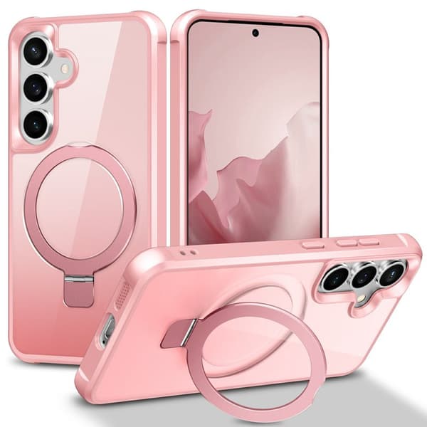Mobilskal för Samsung Galaxy S26 Plus Magnetiskt Ringhållare TPU + PC - Rosa