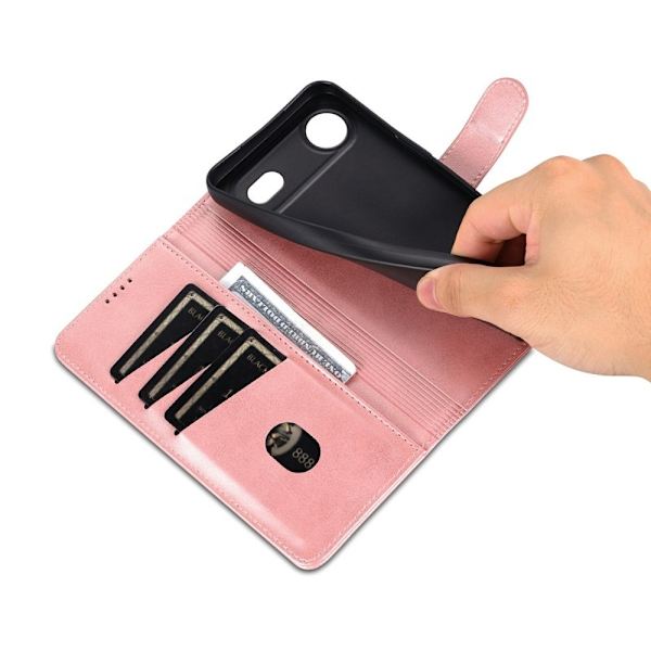 AZNS iPhone Air Plånboksfodral Konstläder - Roséguld