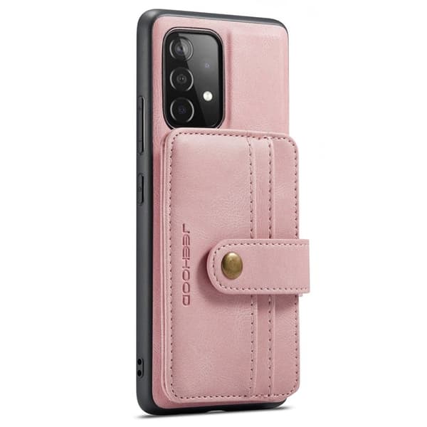 JEEHOOD Samsung Galaxy A52 4G/5G Plånboksfodral Konstläder Rosa