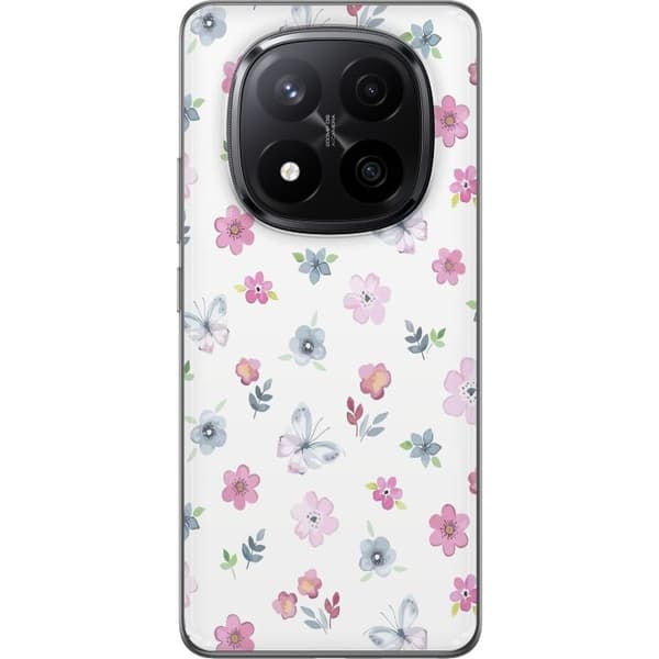 Mobilskal till Xiaomi Redmi Note 14 Pro+ med Blommor och fjärillar