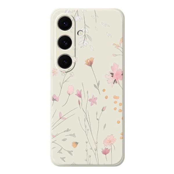 Mobilskal för Samsung Galaxy S26 Plus Blommönster TPU - Beige