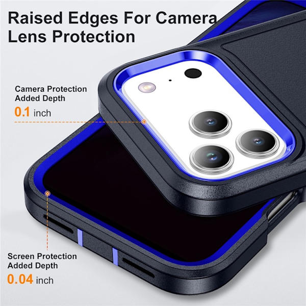 Mobilskal till iPhone 17 Pro Max Kickstand Silikon - Mörkblå/Sapphire Blå
