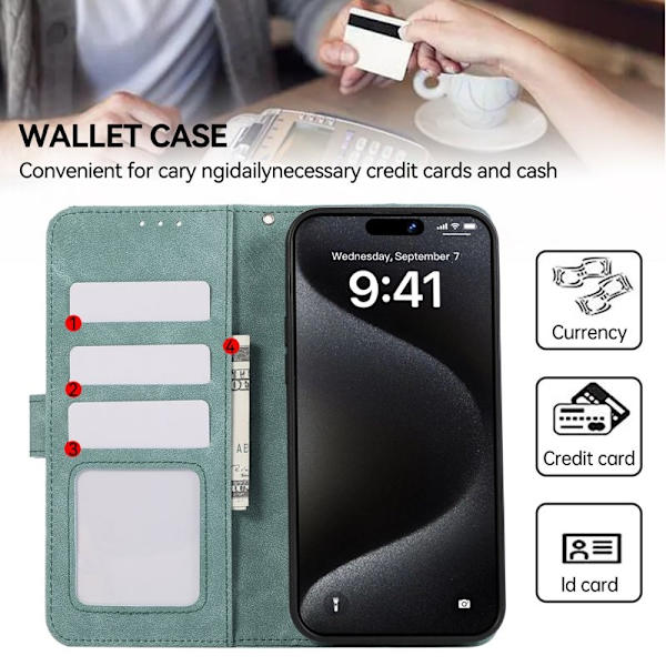 ABEEL iPhone 16 Plus Plånboksfodral RFID-Skydd Blå