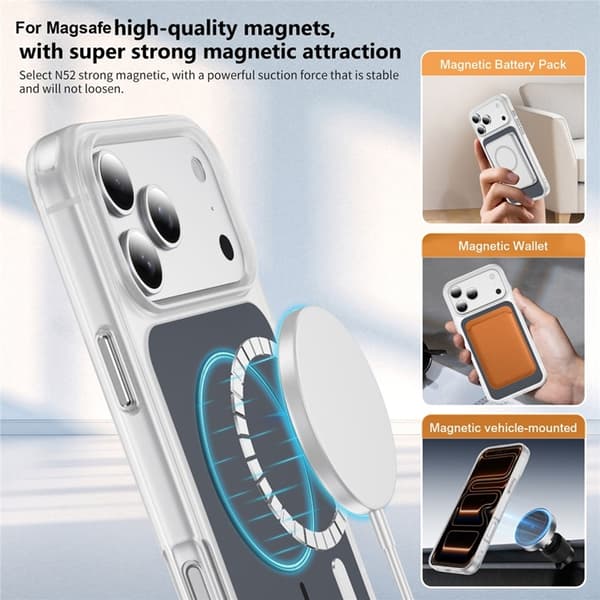 Mobilskal till iPhone 17 Pro Max MagSafe Skin Touch TPU PC Svart