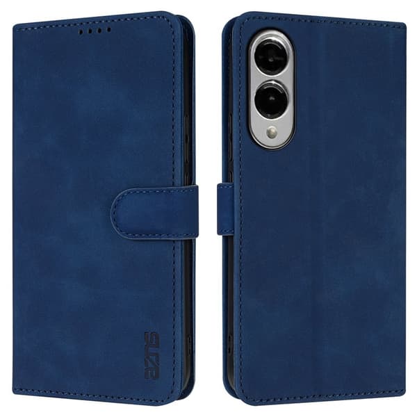 AZNS Samsung Galaxy S25 Edge Plånboksfodral Konstläder - Blå
