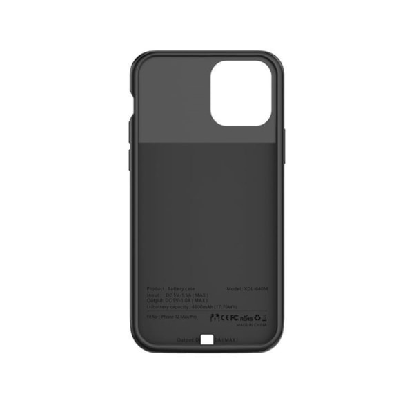 Tech-Protect Batteriskal 4800 mAh för iPhone 12/12 Pro - Svart Black