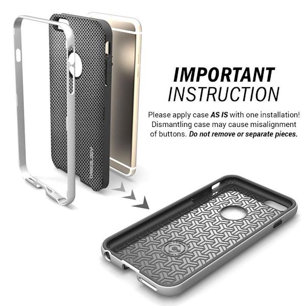 Caseology Bumper Frame Skal till Apple iPhone 6(S) Plus - Mesh Silver Silver