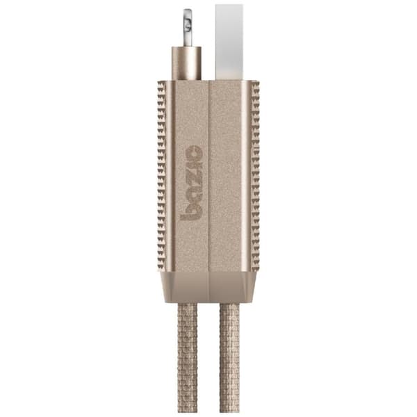 Bazic USB-C/USB-A till USB-C/Lightning 60W Kabel 15cm 3A Alucable GoCharge Guld