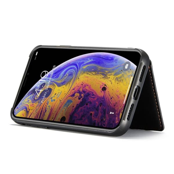 JEEHOOD Mobilskal till iPhone XS/X Detachable Wallet - Svart