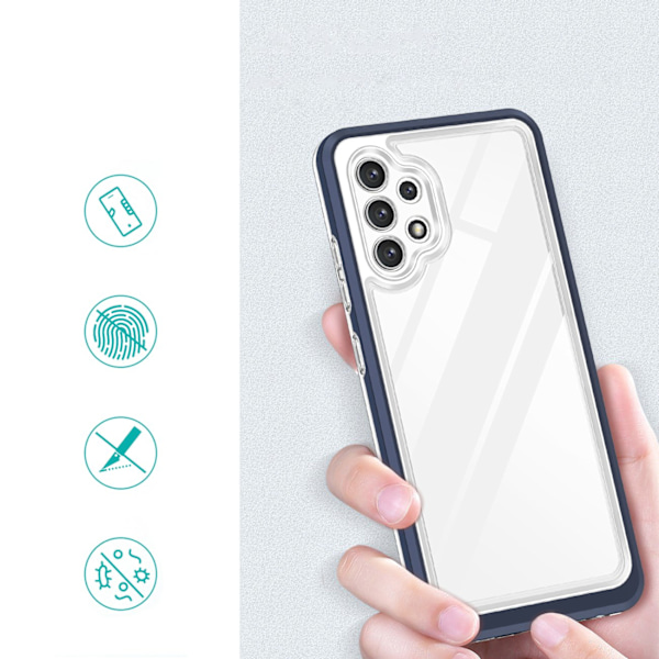 Galaxy A32 5G Skal Clear 3in1 - Blå Blå