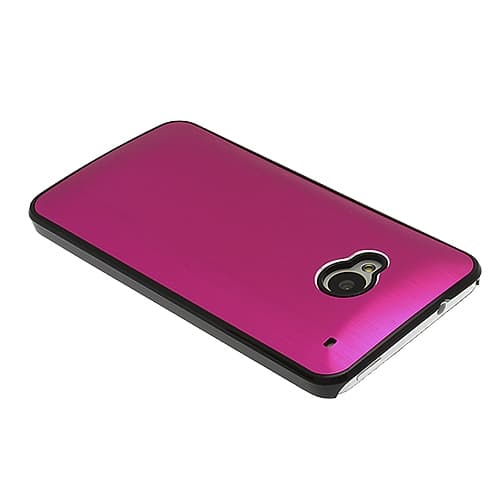 Metal Brushed Baksideskal till HTC One (M7) (Magenta) Rosa