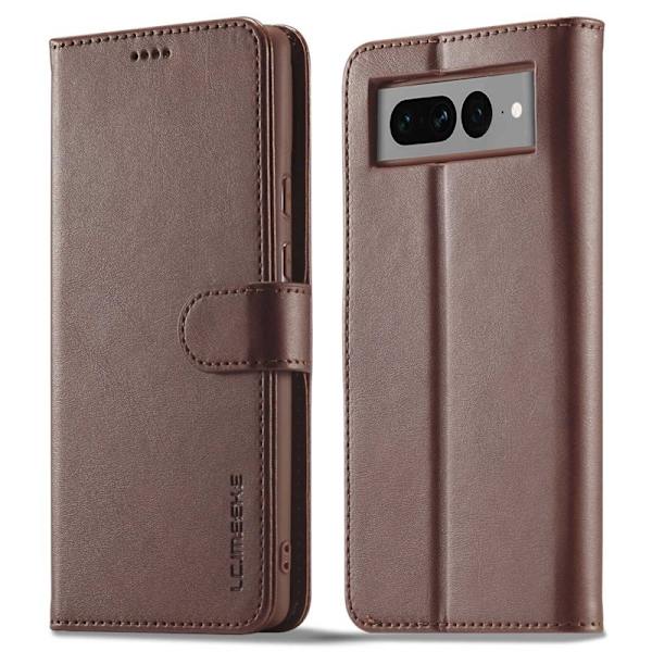 LC.IMEEKE Google Pixel 7 Pro Plånboksfodral Konstläder - Brun
