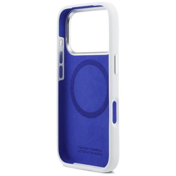 BMW Mobilskal till iPhone 17 Pro MagSafe Silikon Horizontal Line Vit
