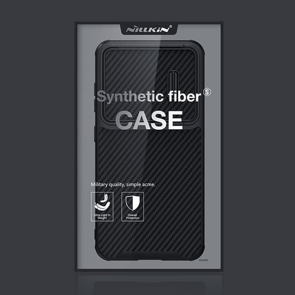 Nillkin Galaxy S23 Mobilskal CamShield Syntetisk Fiber - Sort Black