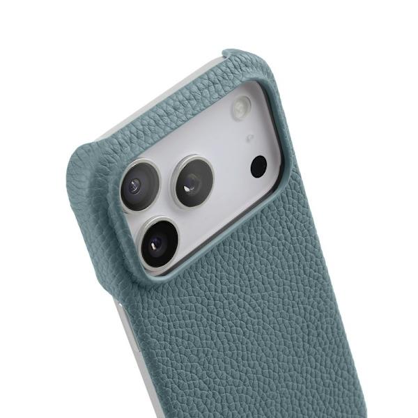 MELKCO Mobilskal till iPhone 17 Pro Max Äkta Läder PC Blå