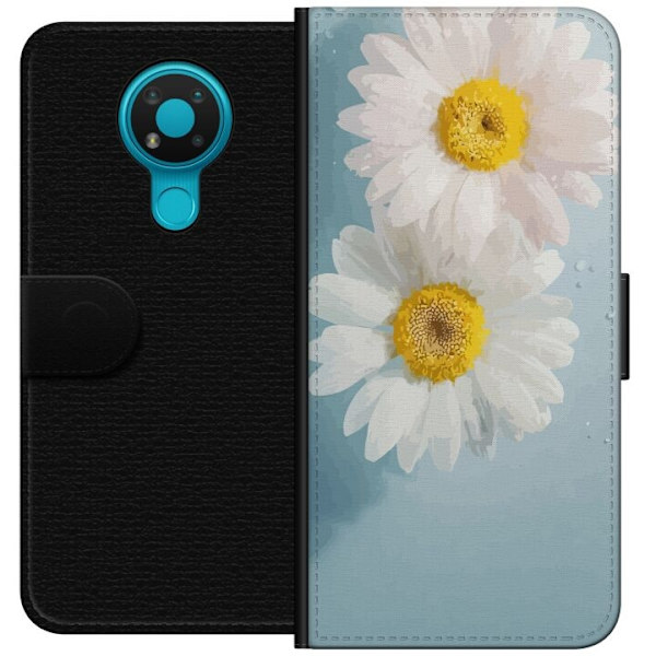 Pungcover til Nokia 3.4 med Sommerblomster