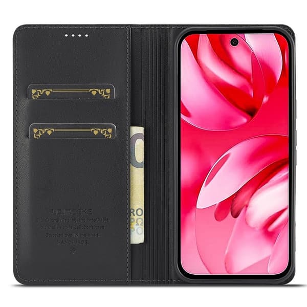 LC.IMEEKE L1 Series Google Pixel 9a Plånboksfodral Konstläder - Svart