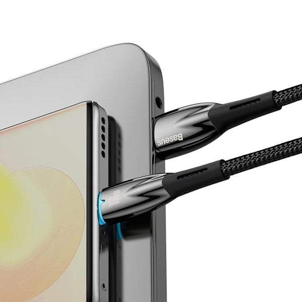 Baseus USB-C till USB-A kabel 1M Glimmer Series - Svart Svart