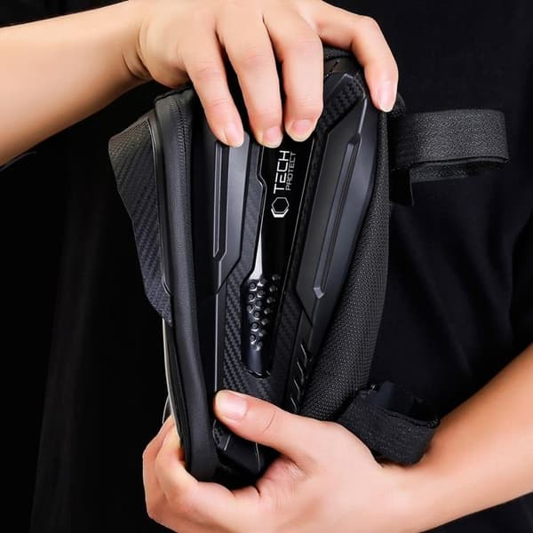 Tech-Protect Cykeltaske „L“ V2 Universal Sakwa - Sort Svart