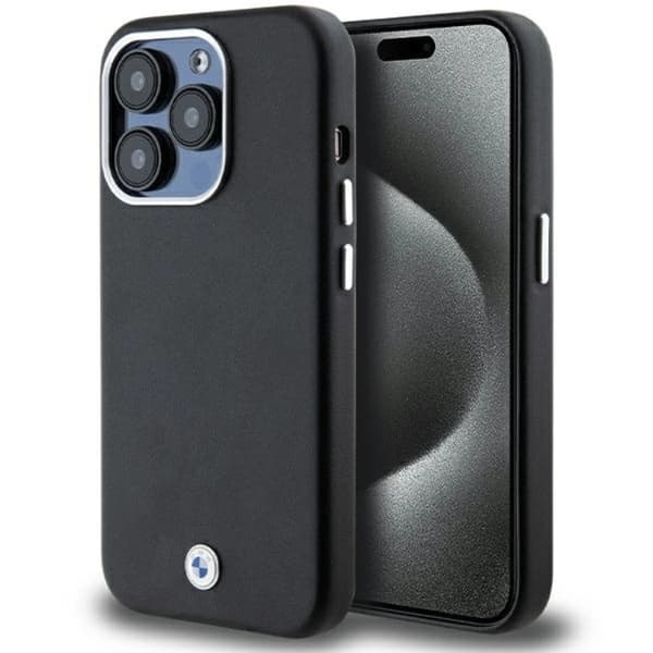 BMW iPhone 14 Pro Max Mobilskal Magsafe Signature Wrapped Metal Black