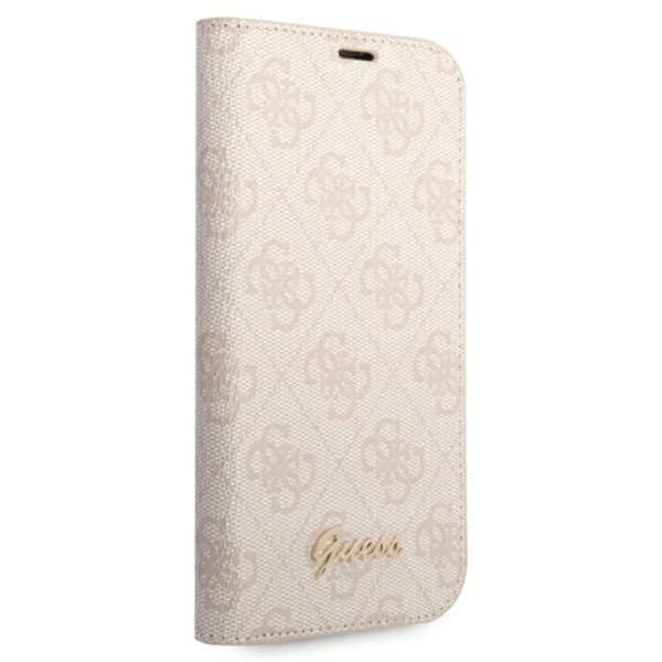 GUESS iPhone 14 Plus Plånboksfodral Vintage Gold Logo - Rosa Rosa