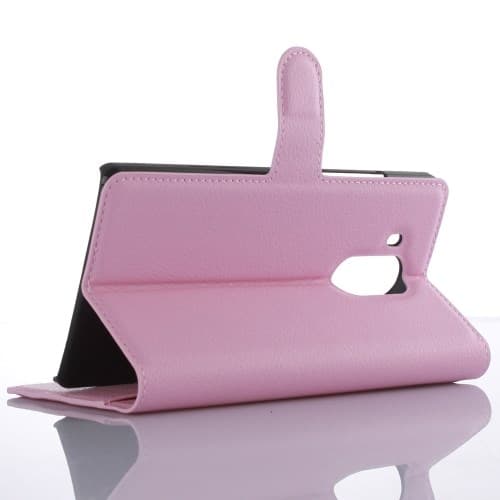 Litchi Pungeetui til Huawei Mate 8 - Rosa Pink