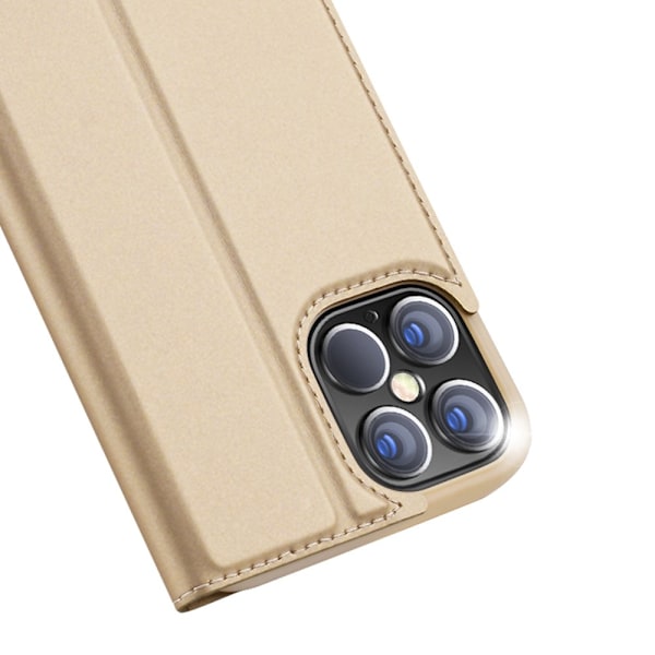 Dux Ducis PU Läder Plånboksfodral iPhone 12 Pro Max - Gold