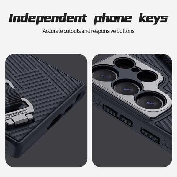 Nillkin Galaxy S23 Ultra Cover Stripe Håndrem - Sort Black