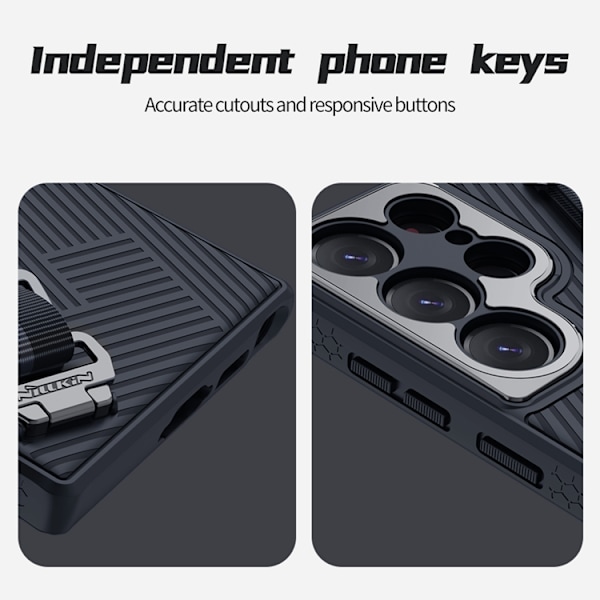 Nillkin Galaxy S23 Ultra Skal Stripe Handrem - Svart Svart