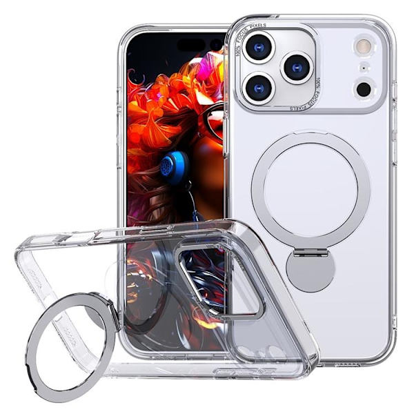 Mobilskal till iPhone 17 Pro Max MagSafe Rotating Kickstand Transparent