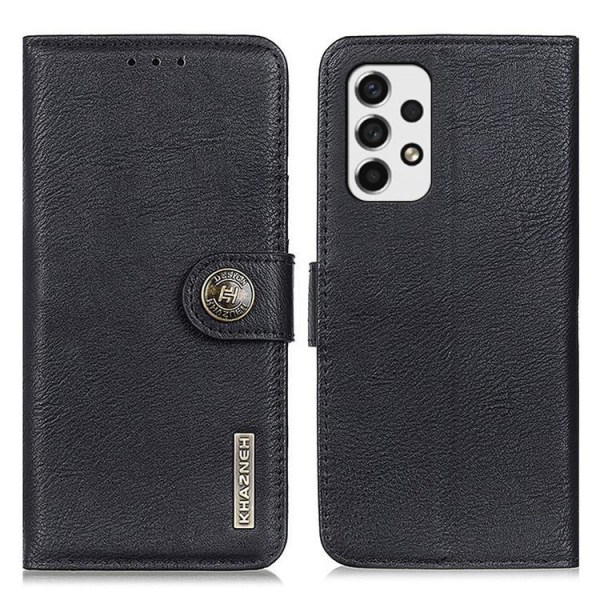 KHAZNEH magneettinen lompakkokotelo Galaxy A33 5G - musta