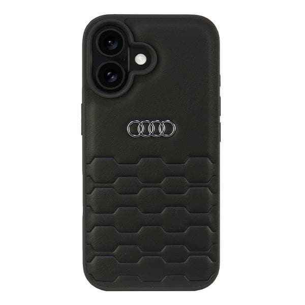 Audi Telefontaske til iPhone 16 Syntetisk Læder - Sort Black