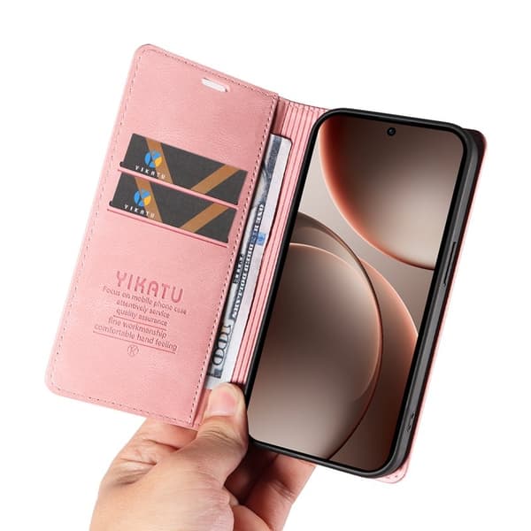 YIKATU Oppo Find X9 Pro 5G Plånboksfodral Konstläder - Rosa