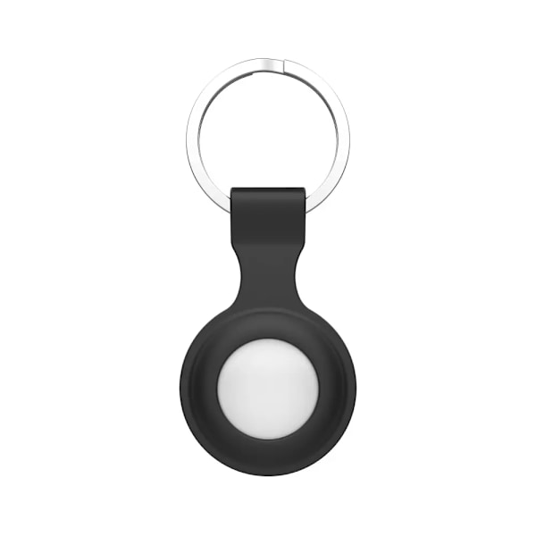 SiGN Apple Airtag Nyckelring med Silikonskal - Svart