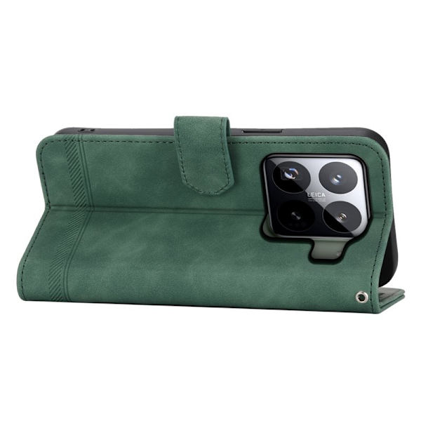 DIERFENG DF-03 för Xiaomi 15 Pro Plånboksfodral Konstläder - Grön