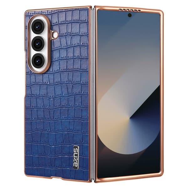AZNS Samsung Galaxy Z Fold7 Plånboksfodral Konstläder - Blå Blå