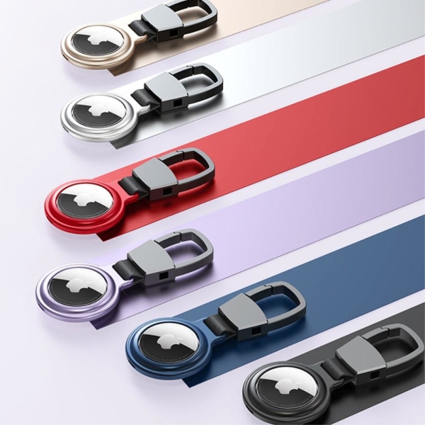Magnetic Aluminum Alloy Keyring till Apple Airtag - Blå Blå