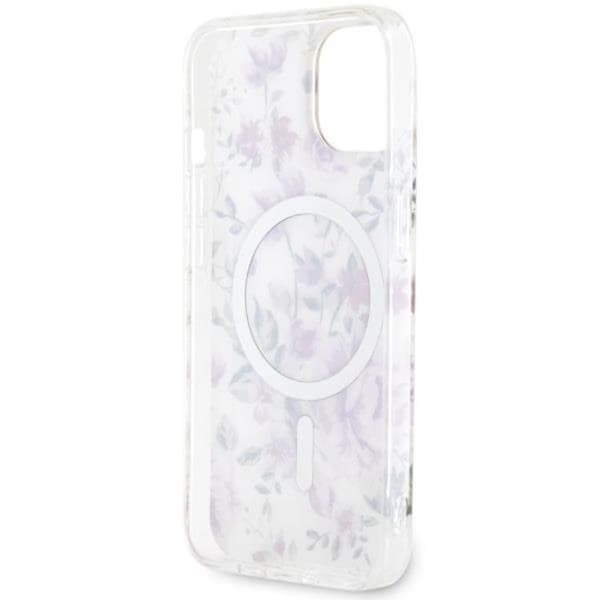 Guess iPhone 14 Plus Mobilskal MagSafe Flower - Transparent Transparent
